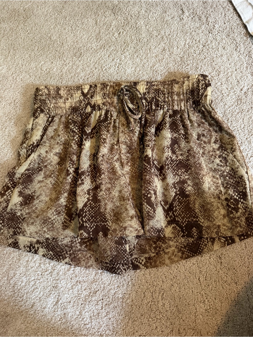 Snake skin shorts
